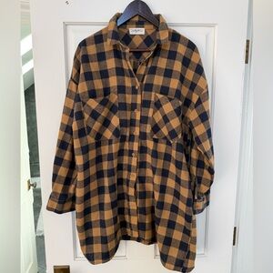Carly Jean, Los Angeles plaid shirt - size large